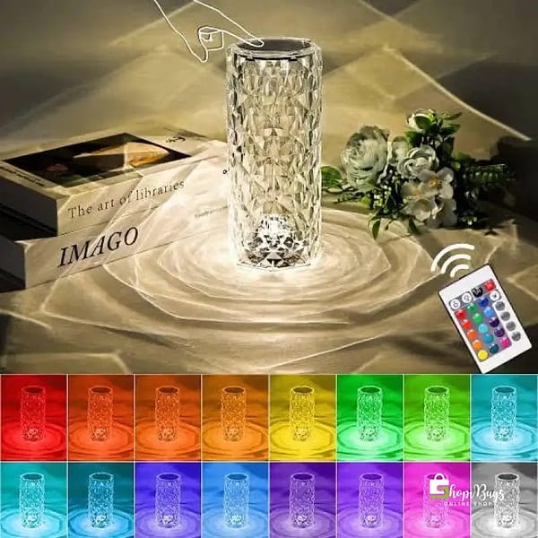 diamond rose crystal lamp 4171