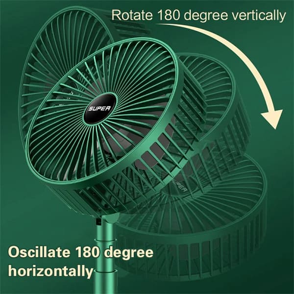 2000mAh Portable Desk Fan Rechargeable Mini Folding Telescopic Floor Low Noise Cooling Fan Household Bedroom with.jpg 3